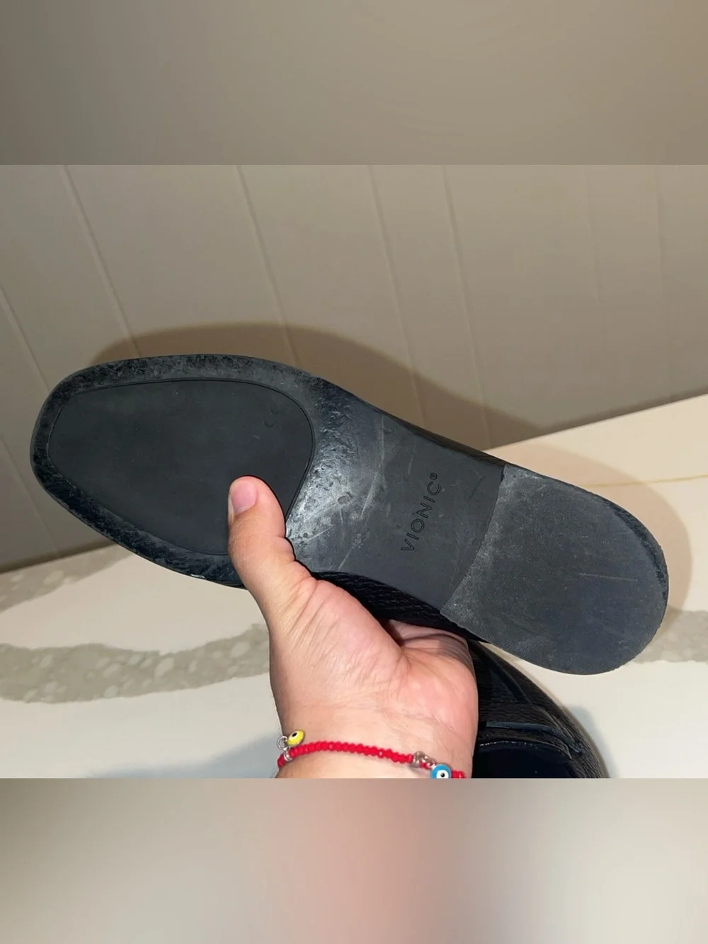 Vionic Black Pebbled Leather Sellah Loafer